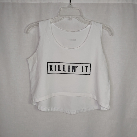Killin' It Fitness Workout Crop Tank Top Size L - Picture 2 of 5
